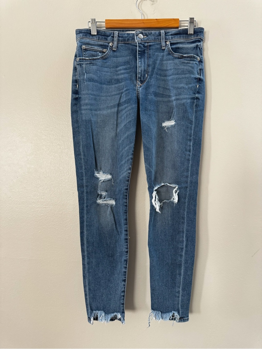 Lovers + Friends Distressed Raw Hem Skinny Jeans Women’s 29